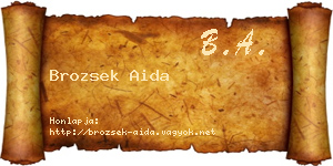 Brozsek Aida névjegykártya